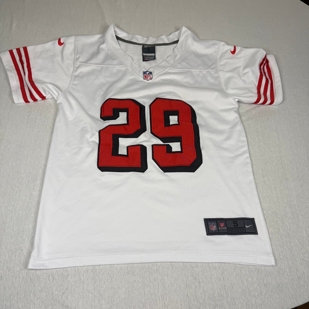 Nike NFL‎ San Francisco 49ers Hufanga 29 Jersey White Red mensSize S